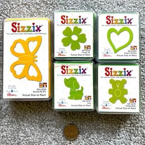 SIZZIX BUTTERFLY FLOWER HEART DOG & BEAR DIES
